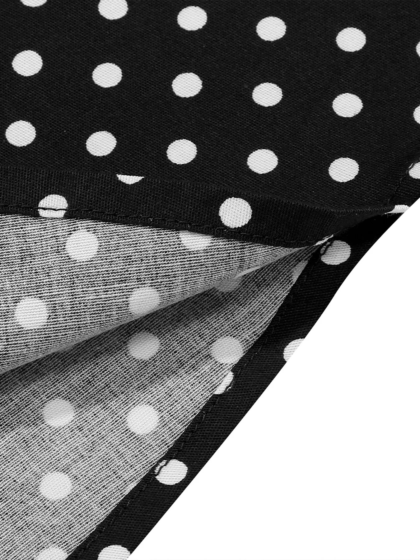 Polka Dot Collar Fit & Flare Dress with Headband