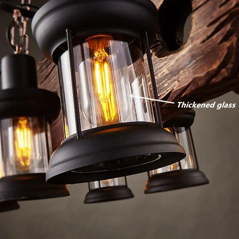 Mid-Century Modern Industrial Pendant Chandelier