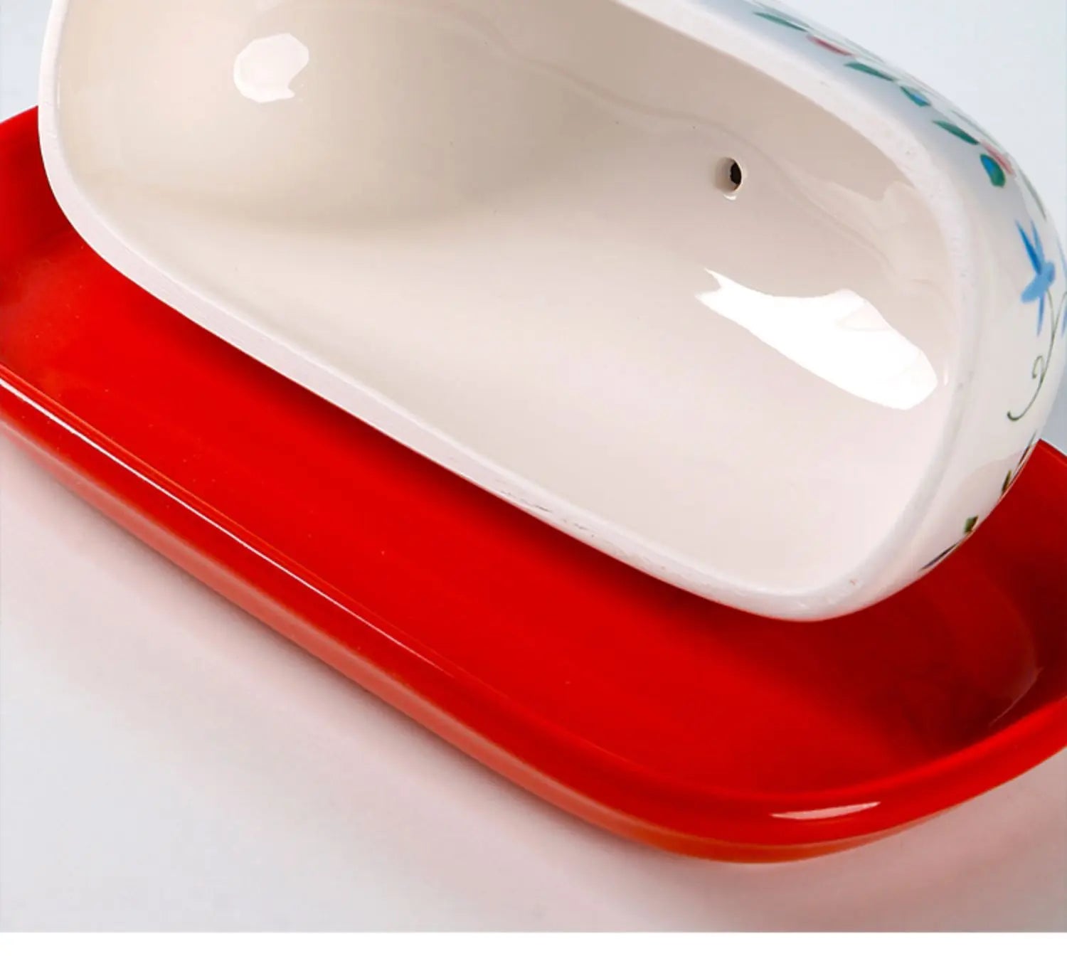 "Country Kitchen" Floral Ceramic Sealed Butter Dish