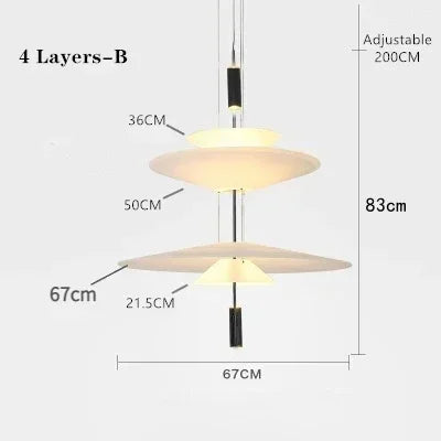 Italian Nordic Flamingo Flying Saucer Pendant Lamp