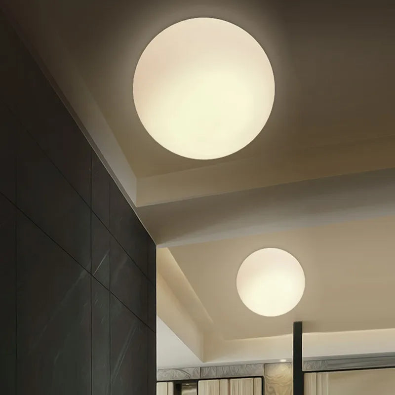 Mid-Century Modern Round Glass Bubble Ball Wall Sconce