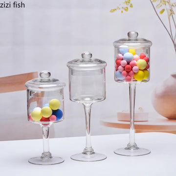 Glass High Foot Storage Jar