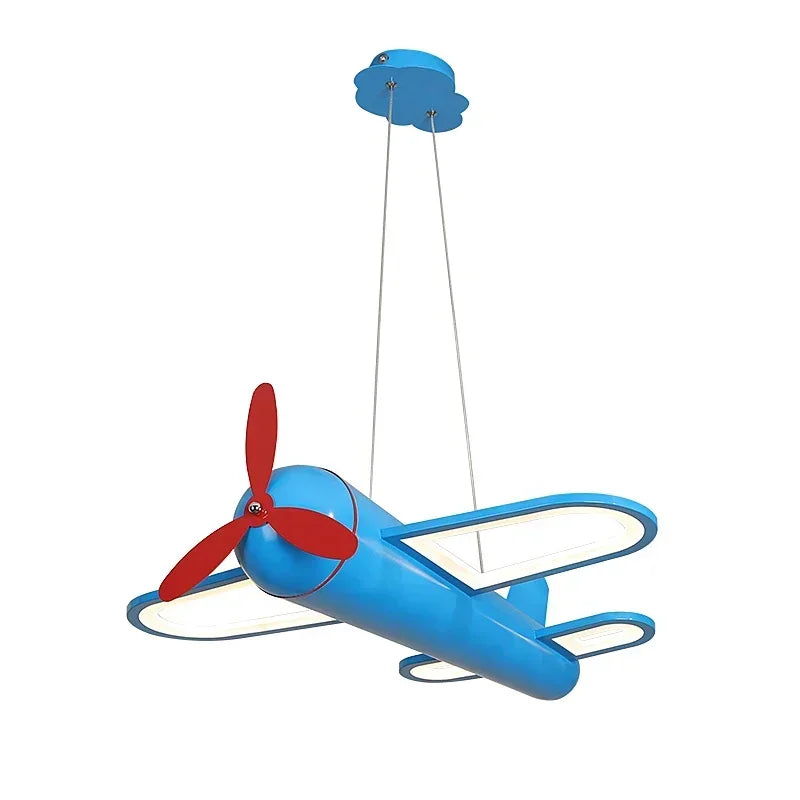 Retro Pop Cartoon Iron Airplane Chandelier
