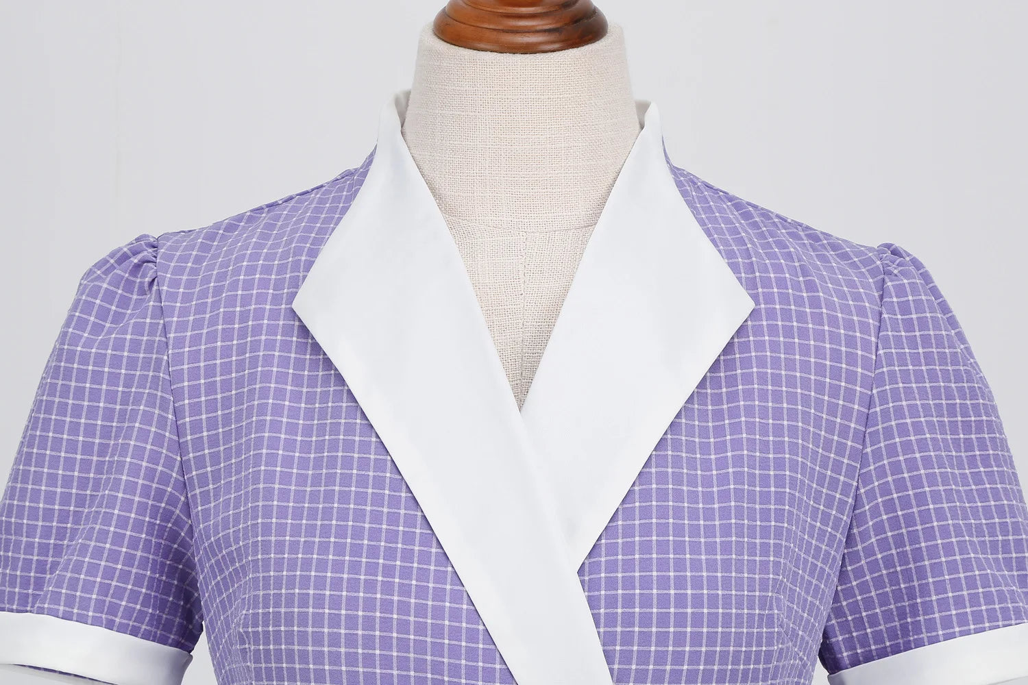 Women Vintage Gingham Dress V-Neck 1950s Swing Dress Rockabilly Cocktail Tea Party Dress WIth Belt Casual Dress Plaid Dress