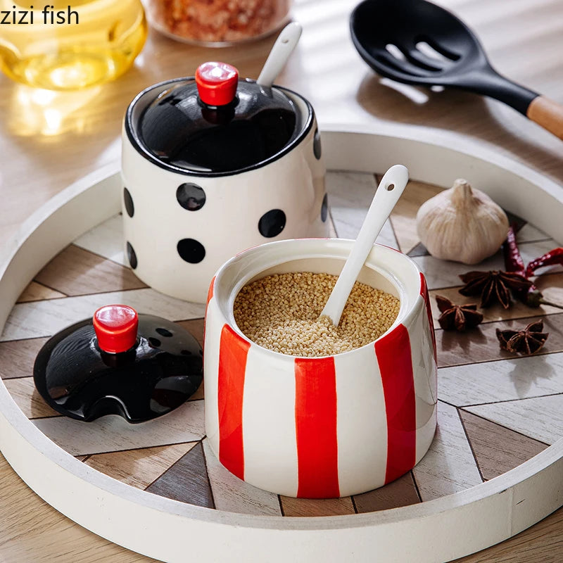 Retro Diner Ceramic Spice & Seasoning Container