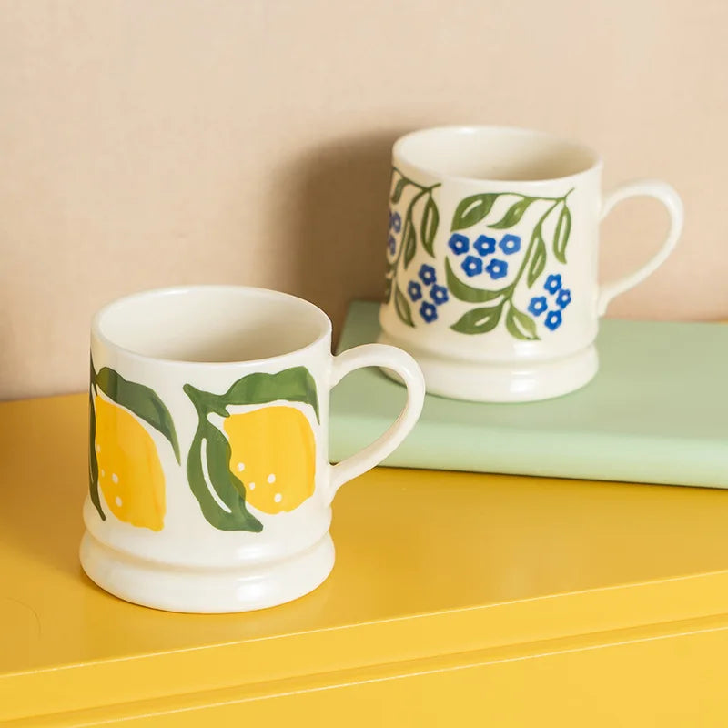 "Grandma's Garden" Oversized Retro Floral Breakfast Mug