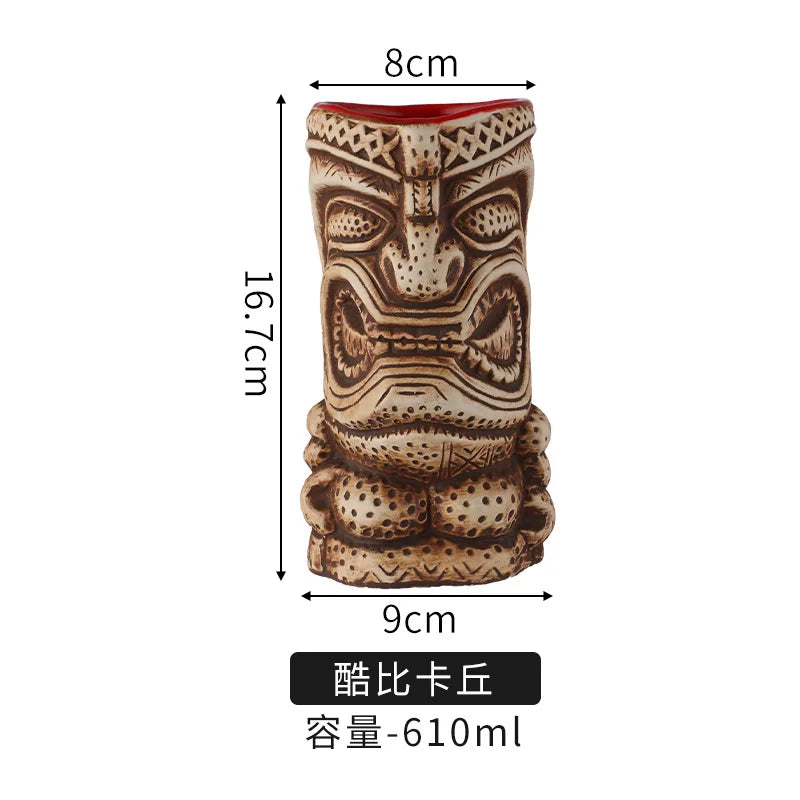 Polynesian Pop Retro Tiki Mug – Halloween & Cocktail Skeleton Edition