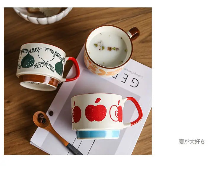 Vintage Meadow Handgrip Mug & Saucer Set (300ml)