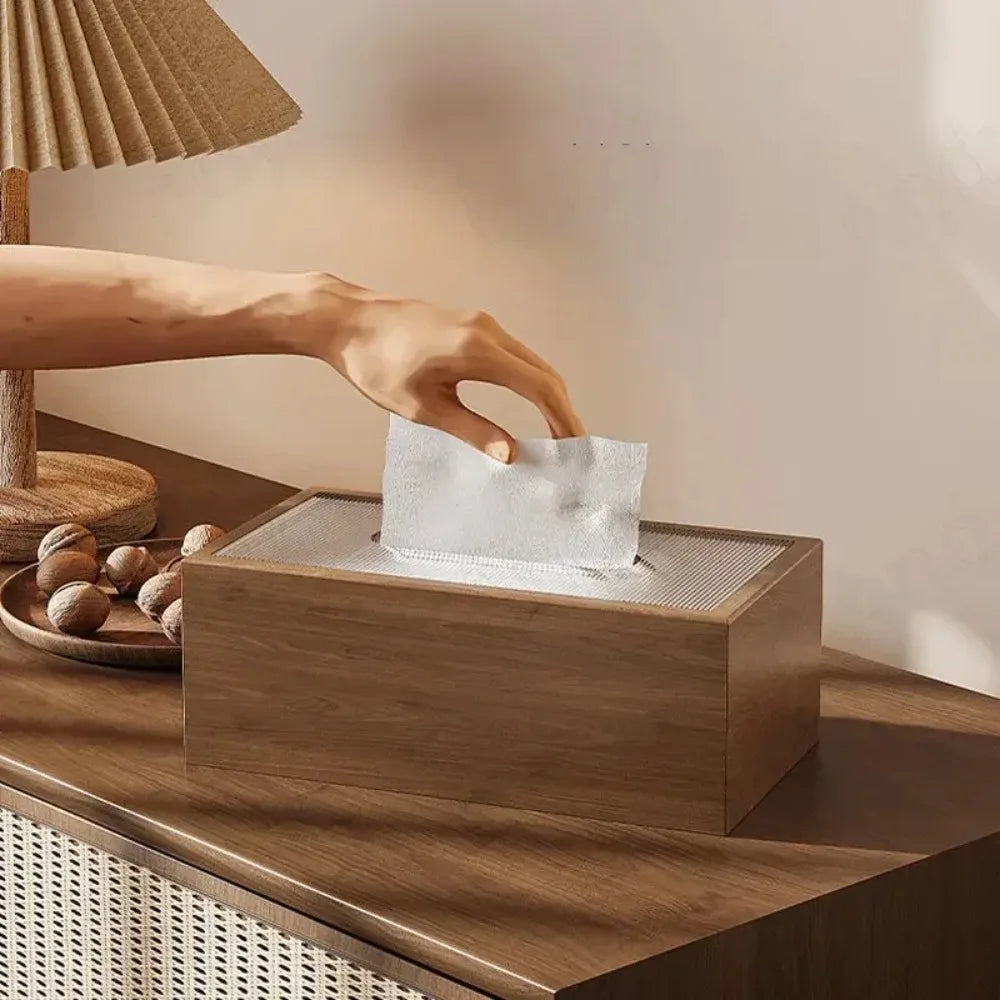Classic Era Handmade Solid Black Walnut Tissue Box Cover