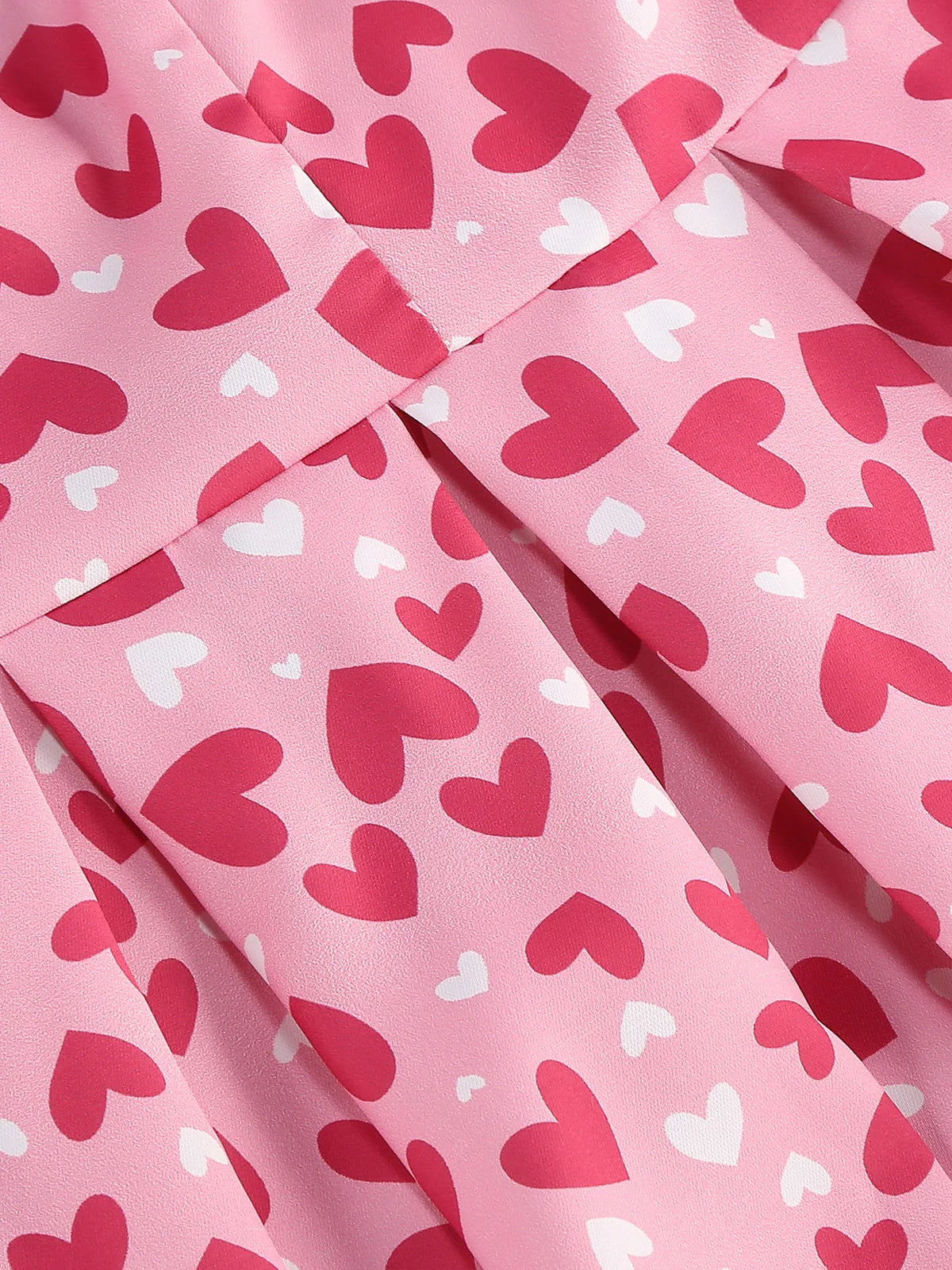 Heart Print Square Neck Fit & Flare Dress