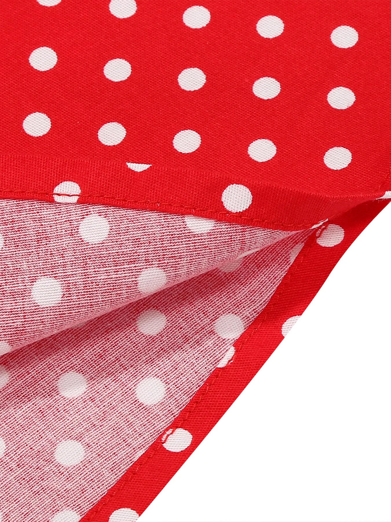 Polka Dot Collar Fit & Flare Dress with Headband