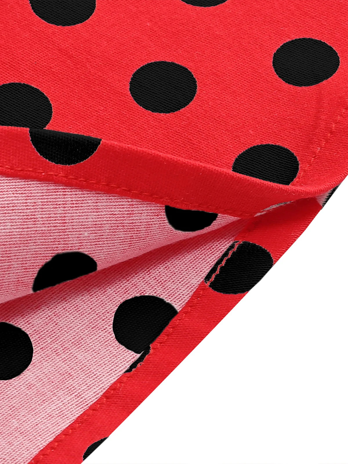 Contrast Bodice Polka Dot Halter Dress