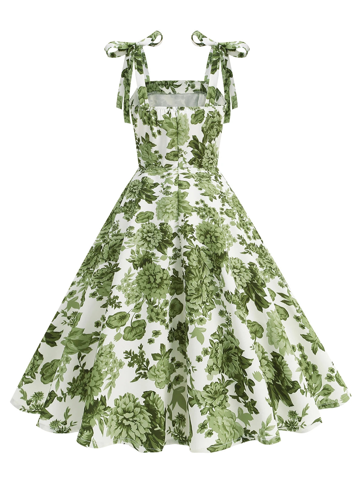 Tie Strap Floral Midi Dress