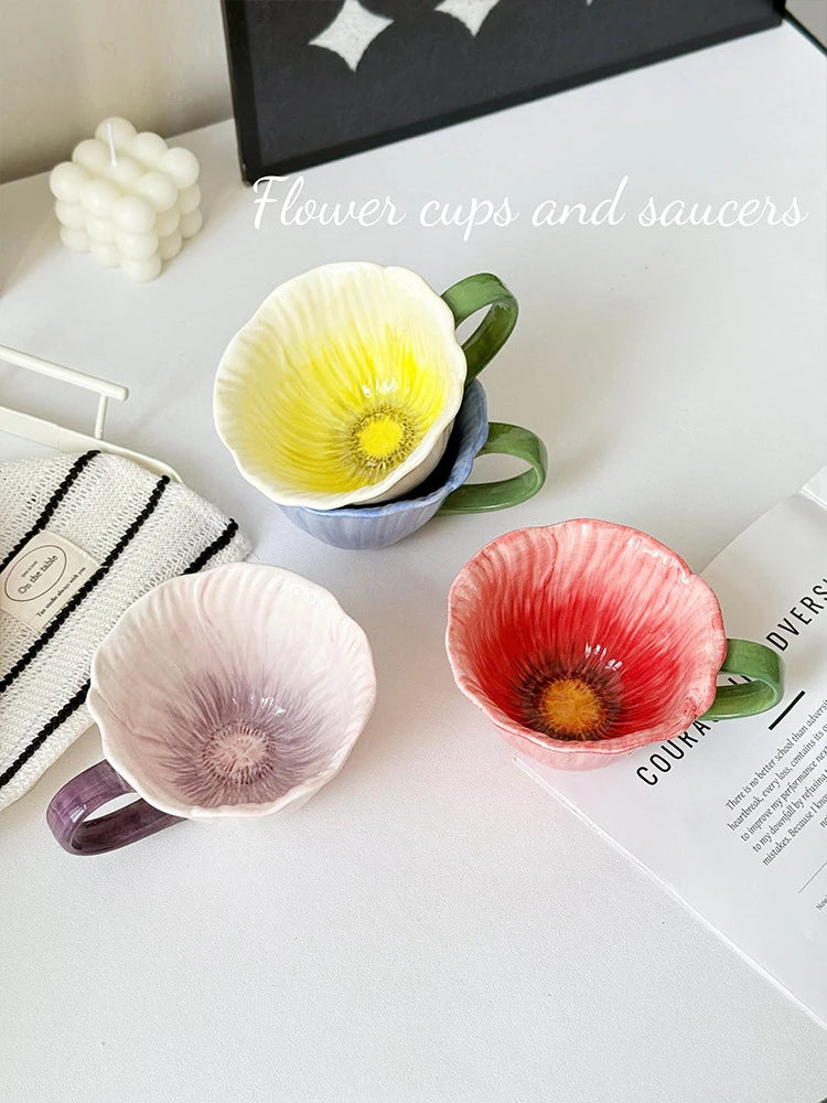 Parisian Cafe Gold-Rimmed Strawberry Porcelain Mug