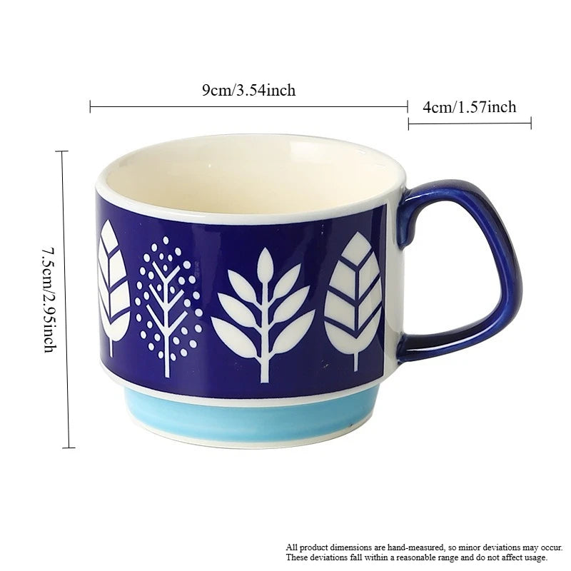 Retro Pastel Ceramic Coffee Mug (300ml)