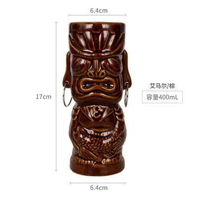 Polynesian Pop Retro Tiki Mug – Halloween & Cocktail Skeleton Edition
