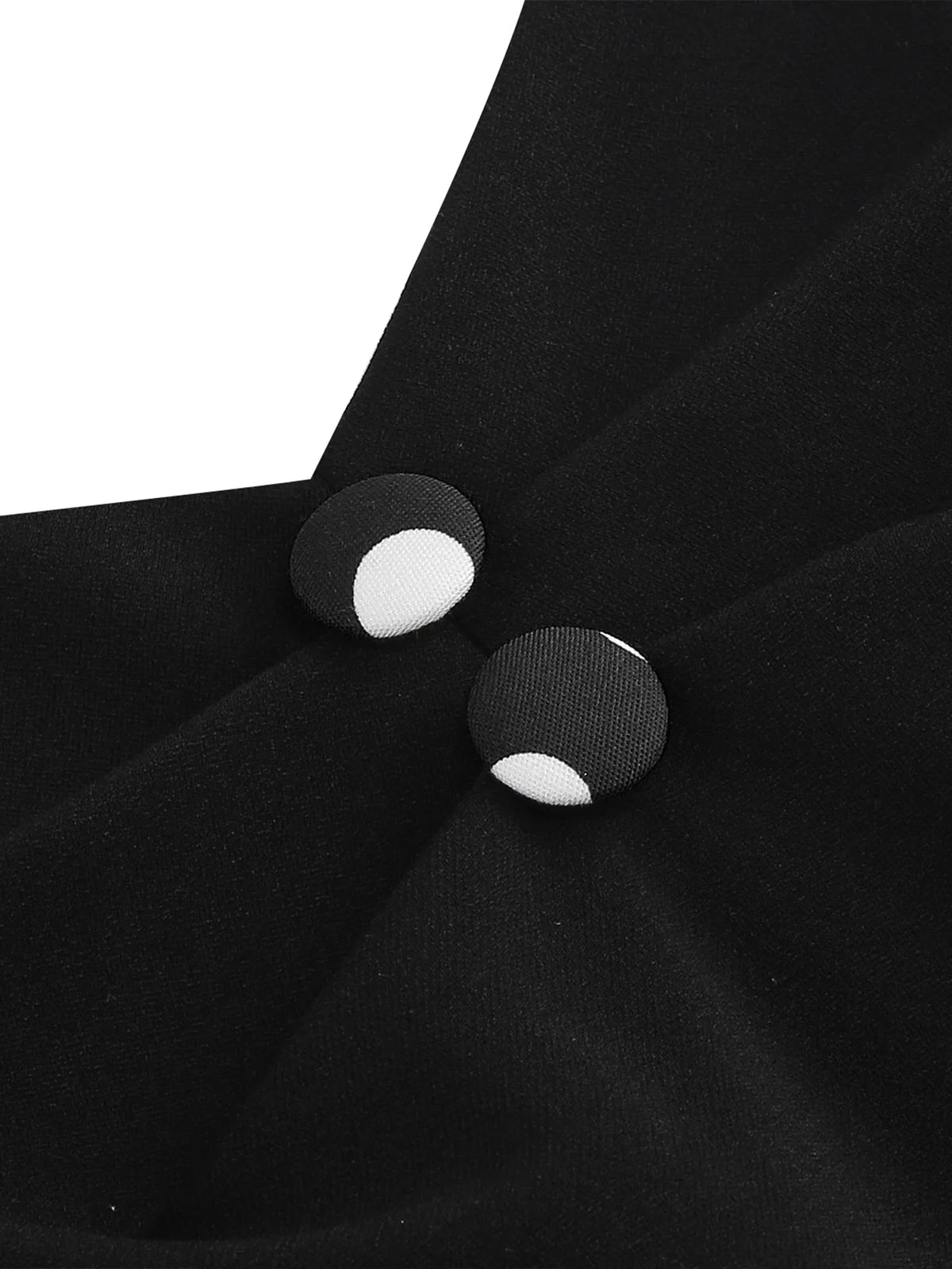Contrast Bodice Polka Dot Halter Dress