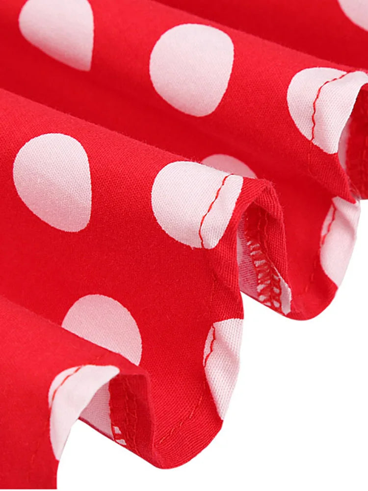 High Waist Polka Dot A Line Midi Skirt
