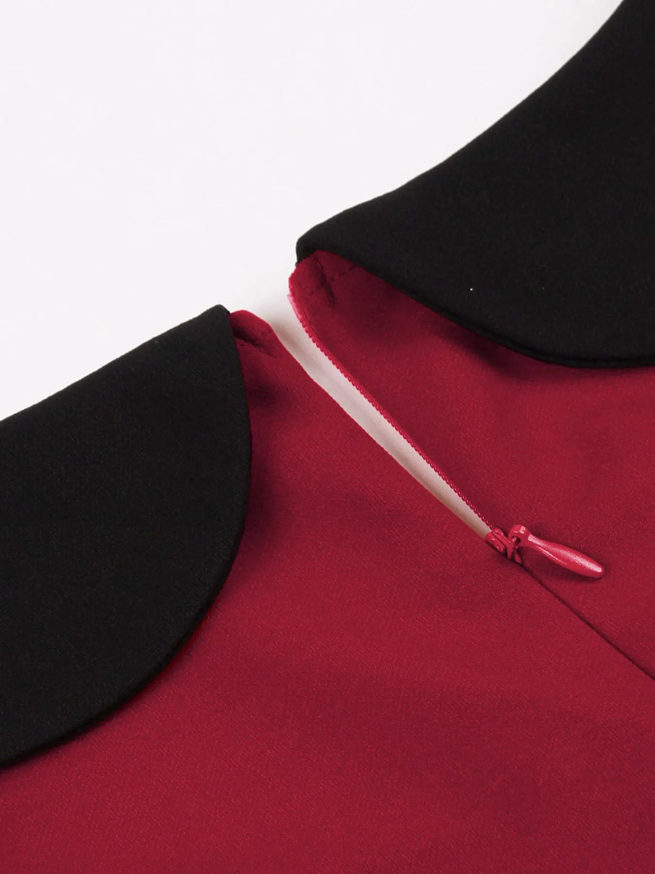 Contrast Collar Fit & Flare Dress
