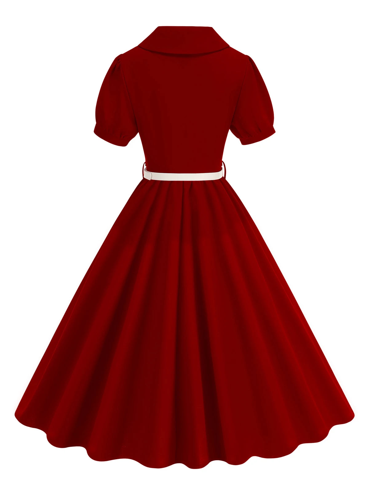 Button Front Collared Fit & Flare Dress