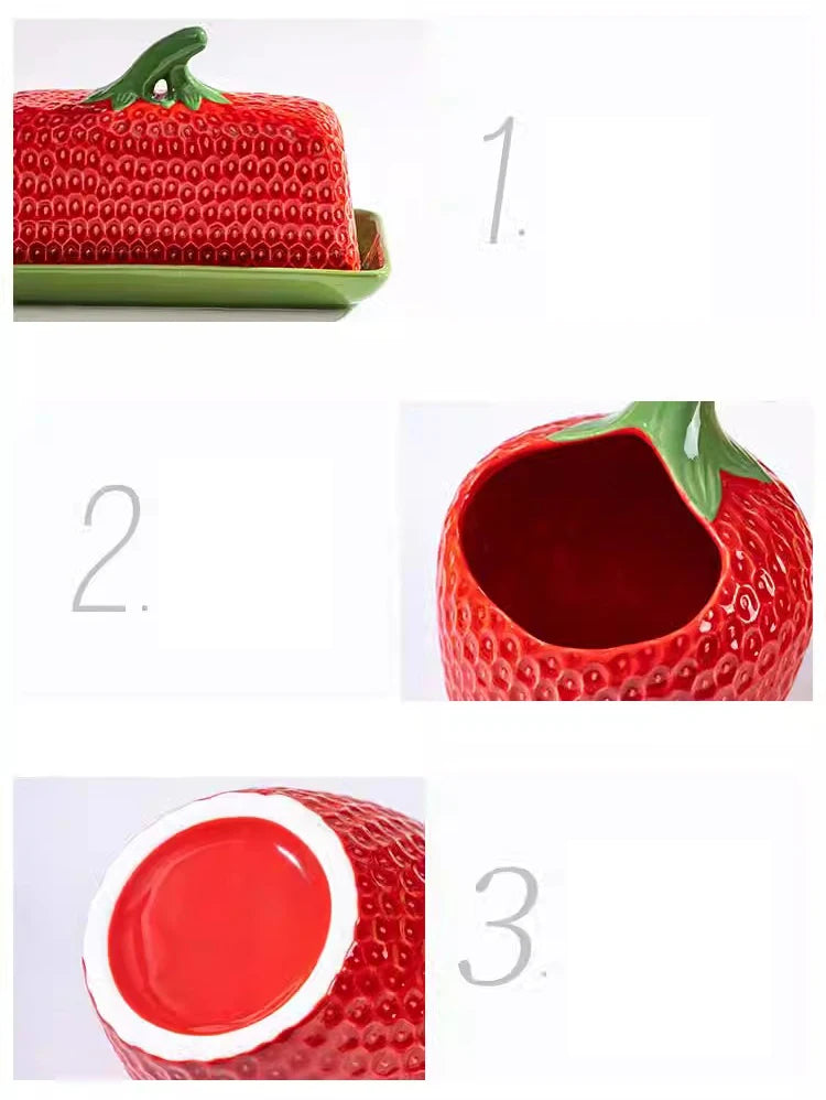 "Sweet Berry" Ceramic Multi-Use Butter & Small Plates Set