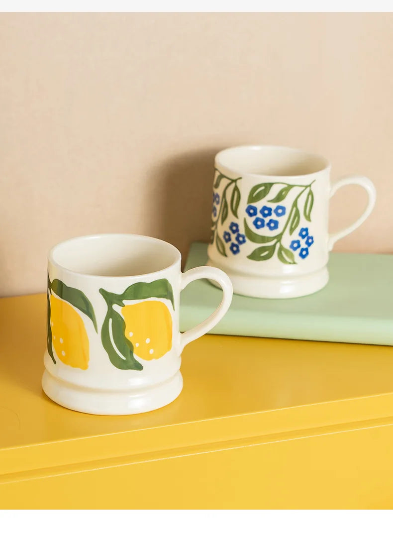 "Grandma's Garden" Oversized Retro Floral Breakfast Mug