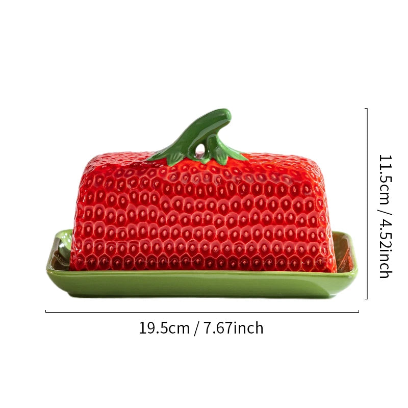 "Sweet Berry" Ceramic Multi-Use Butter & Small Plates Set