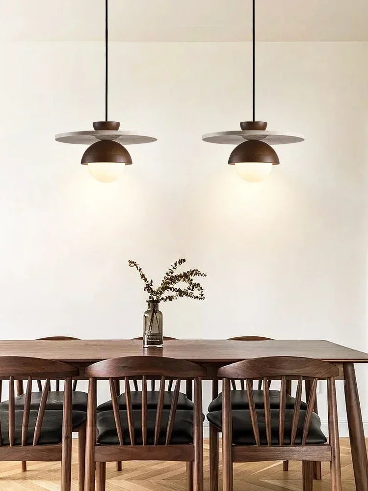 Mid-Century Modern Solid Walnut Turned Wood Coasters (Set of 4)