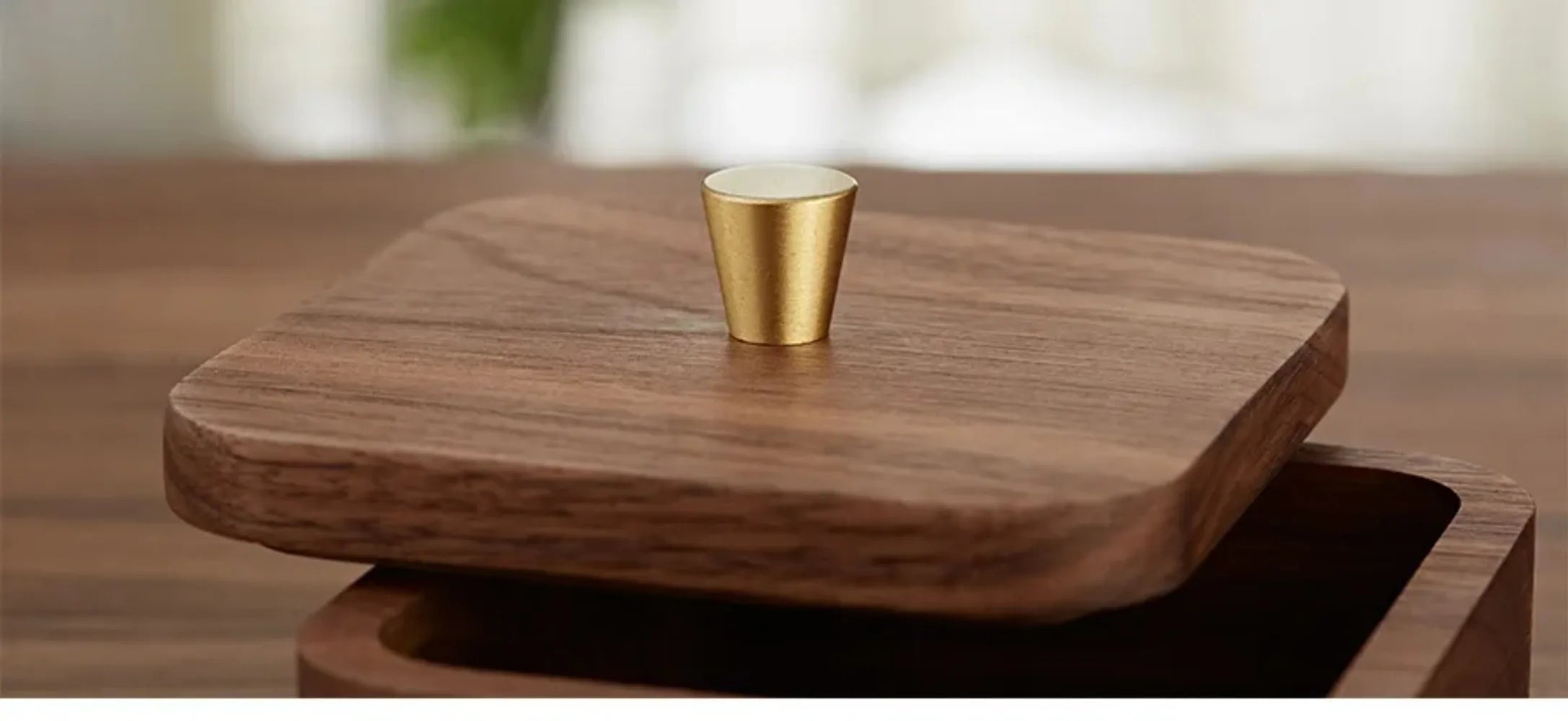 Heirloom Quality Black Walnut Dual Storage Toothpick & Floss Box