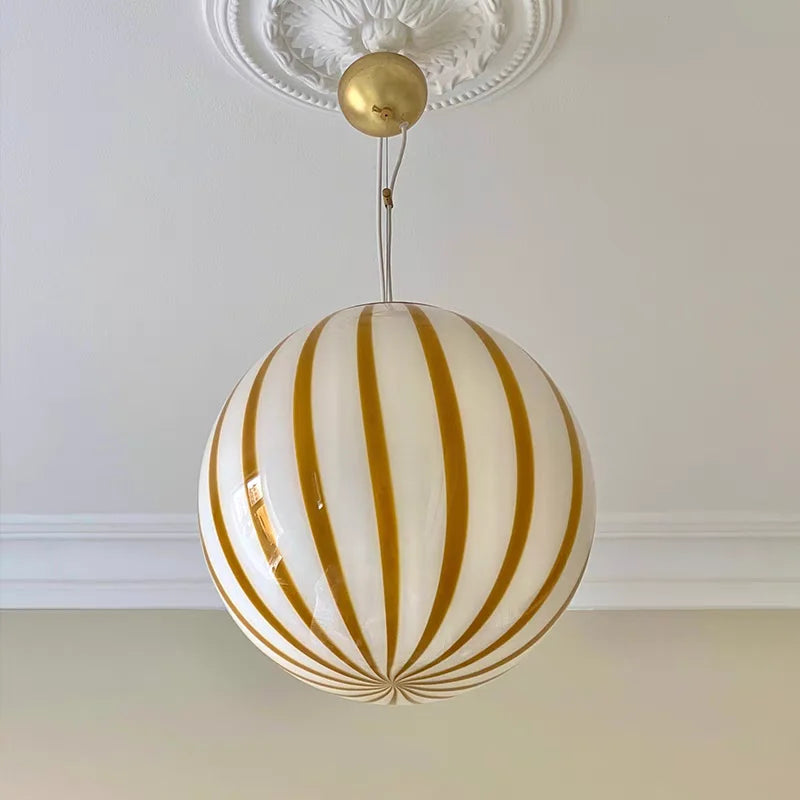 French Style Alpine Jade Glass Candy Balloon Chandelier