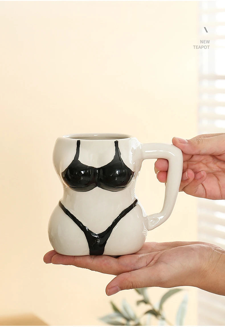 "The Pin-Up Silhouette" Ceramic Body Art Mug (380ml)