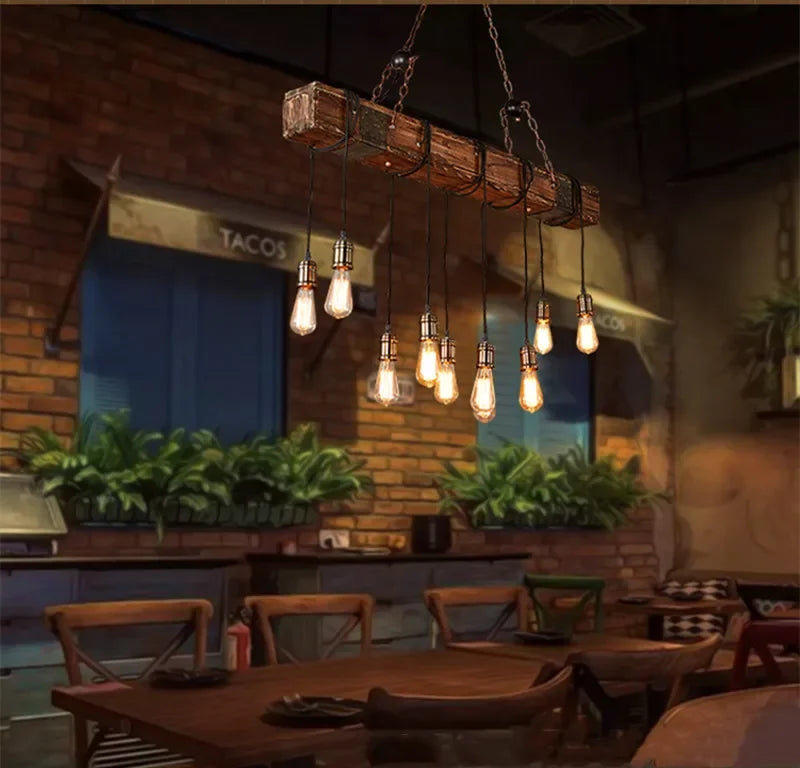 Mid-Century Modern Industrial Pendant Chandelier