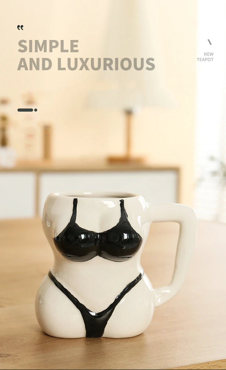 "The Pin-Up Silhouette" Ceramic Body Art Mug (380ml)