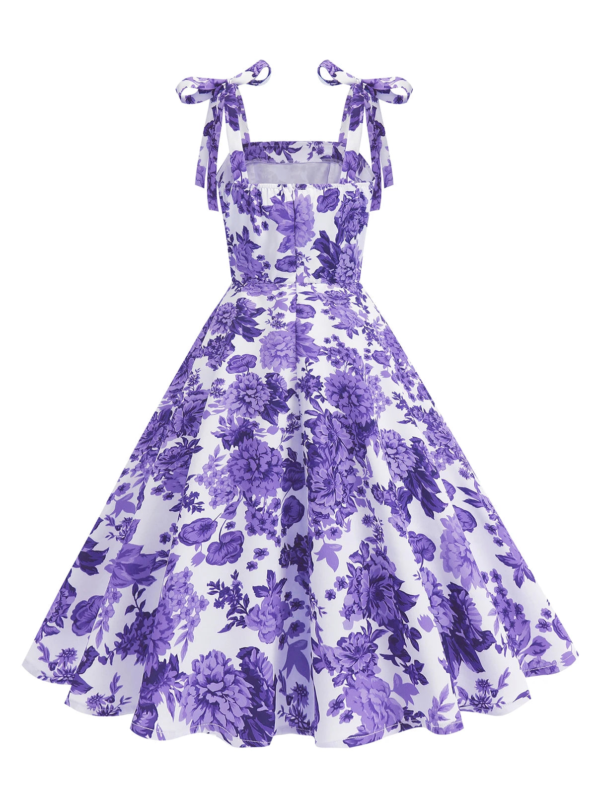 Tie Strap Floral Midi Dress