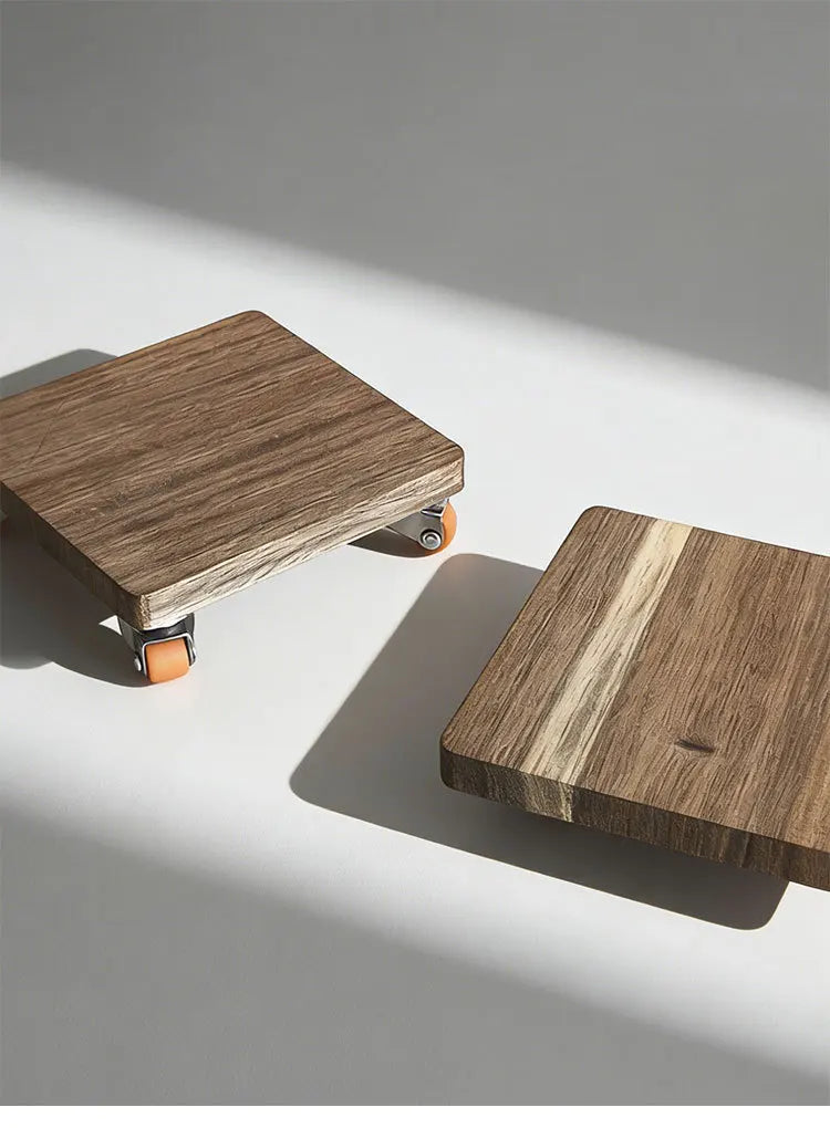 Mid-Century Modern Turned Walnut Coaster Tray