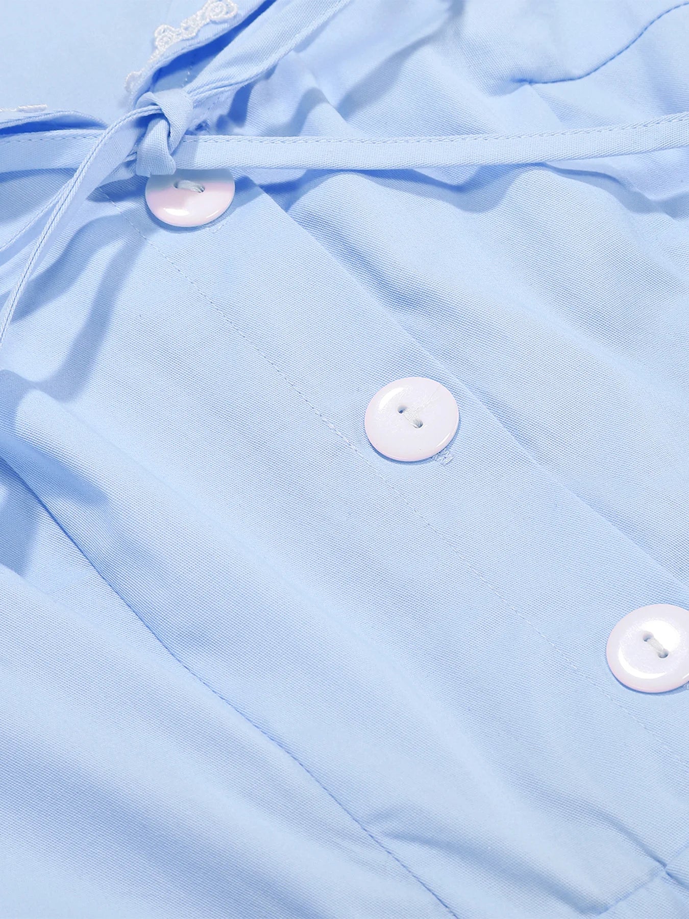 Sailor Collar Sleeveless Midi Dress with Button Front