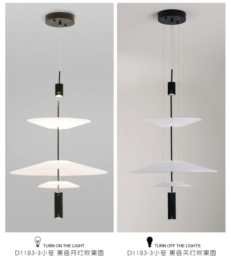 Italian Nordic Flamingo Flying Saucer Pendant Lamp