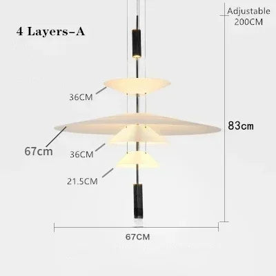 Italian Nordic Flamingo Flying Saucer Pendant Lamp