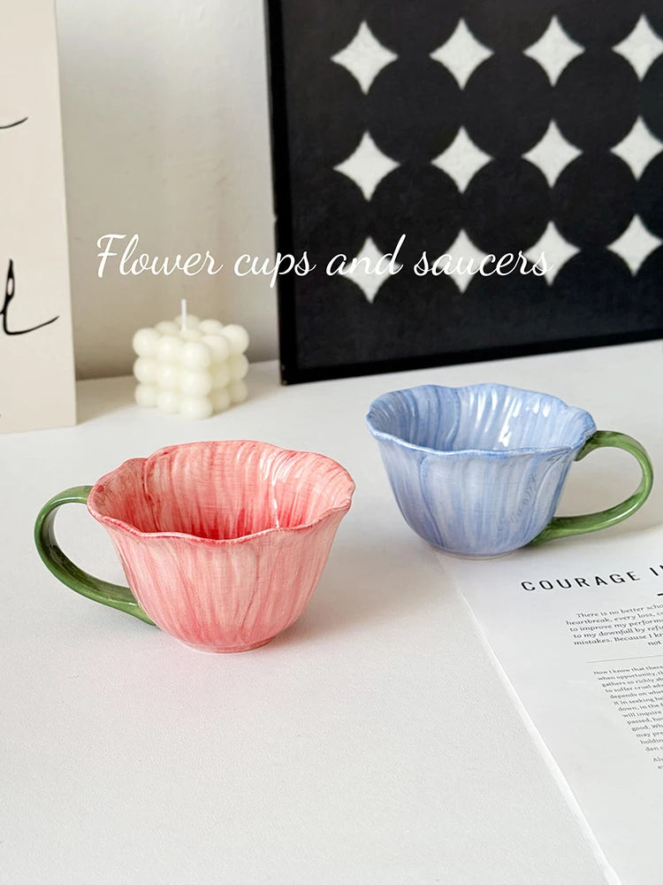 Parisian Cafe Gold-Rimmed Strawberry Porcelain Mug