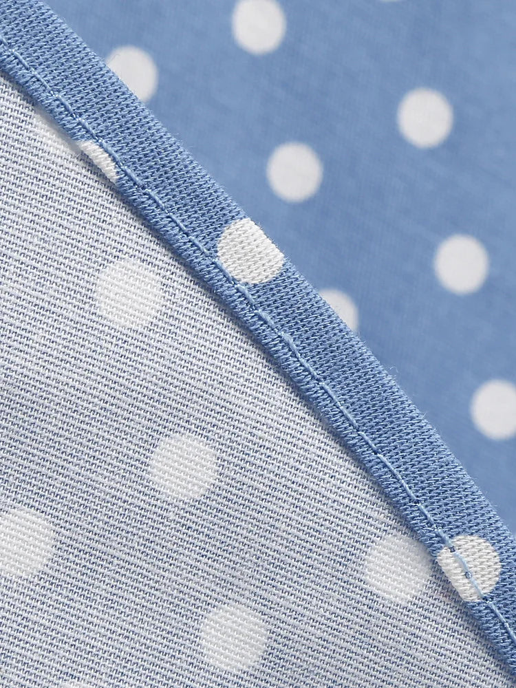 Polka Dot Collared Belted Midi Dress