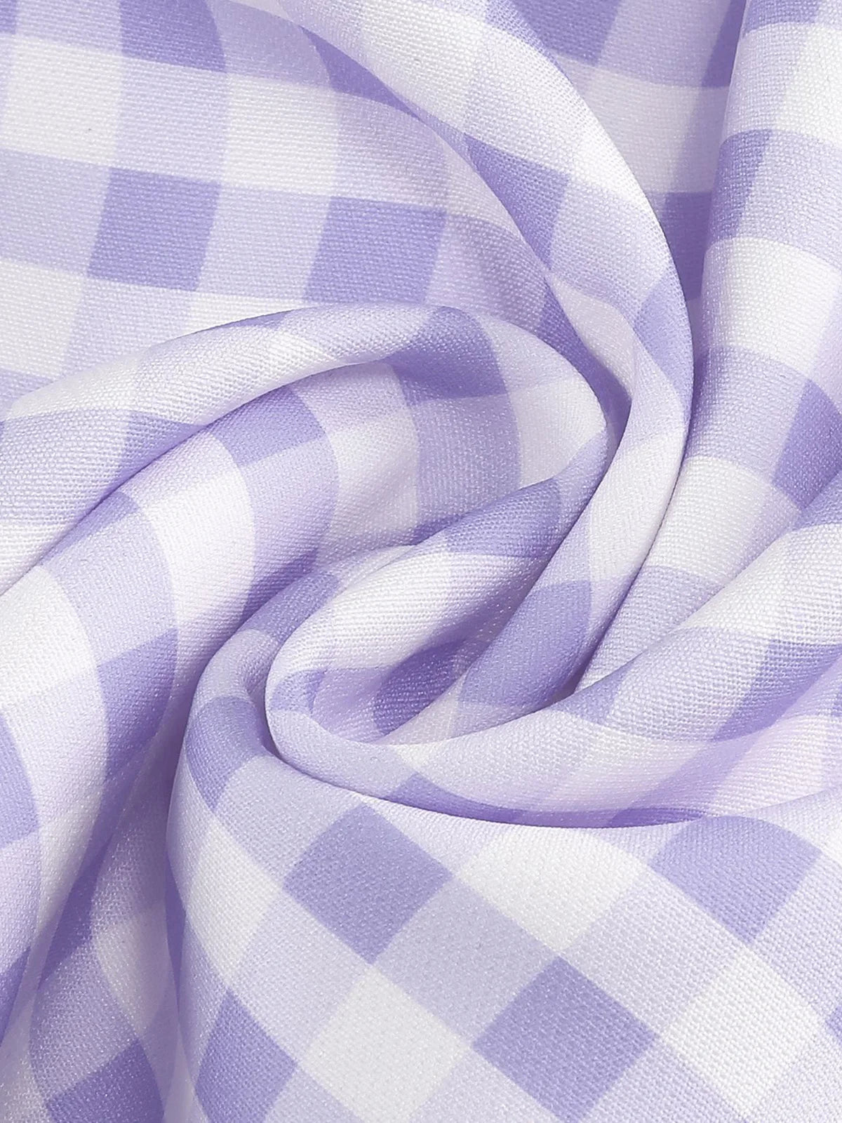 Gingham Square Neck Fit & Flare Dress