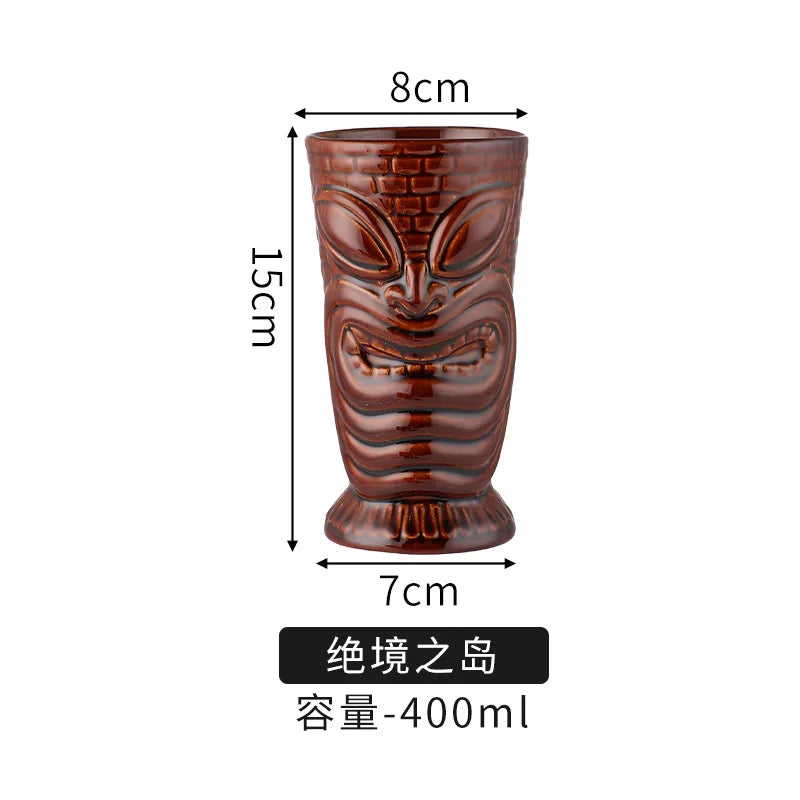 Polynesian Pop Retro Tiki Mug – Halloween & Cocktail Skeleton Edition
