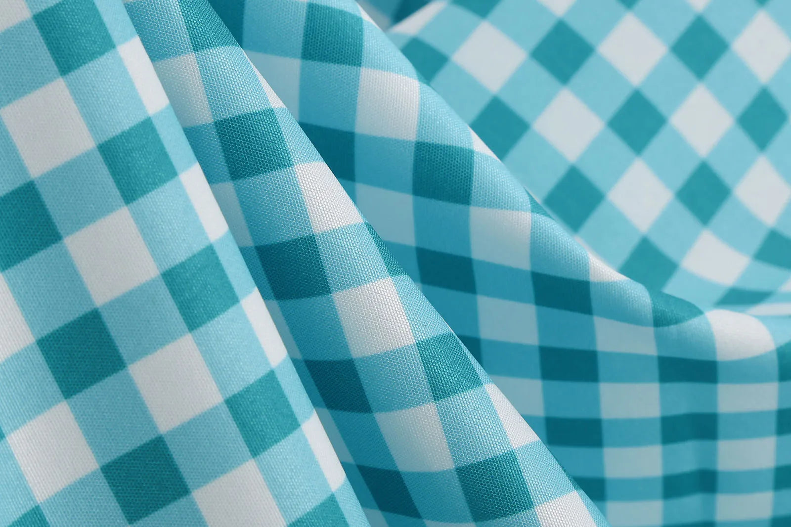 Gingham V-Neck Midi Dress with Fitted Bodice