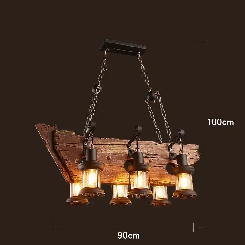 Mid-Century Modern Industrial Pendant Chandelier