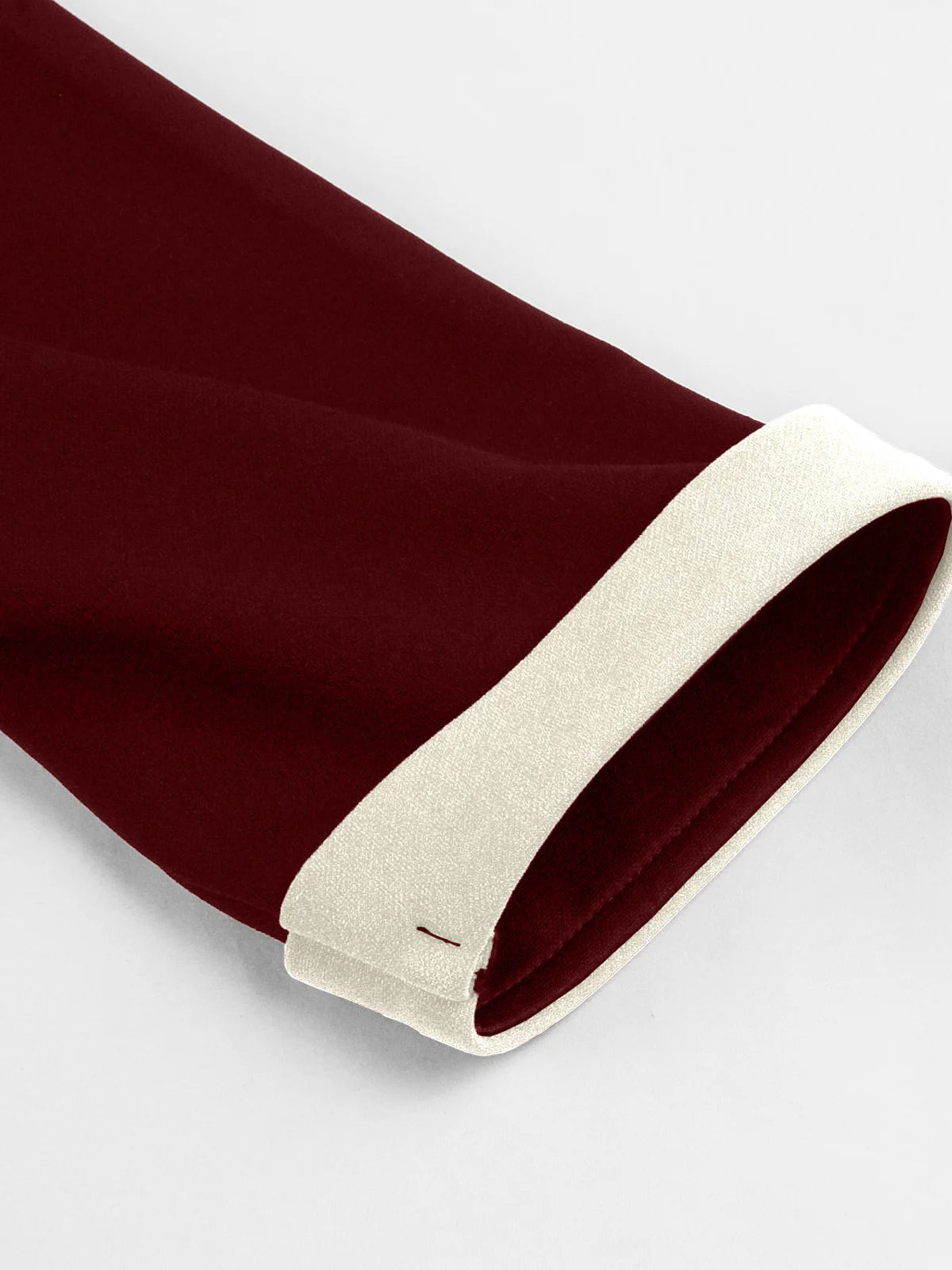Contrast Lapel Button Detail Fit & Flare Dress