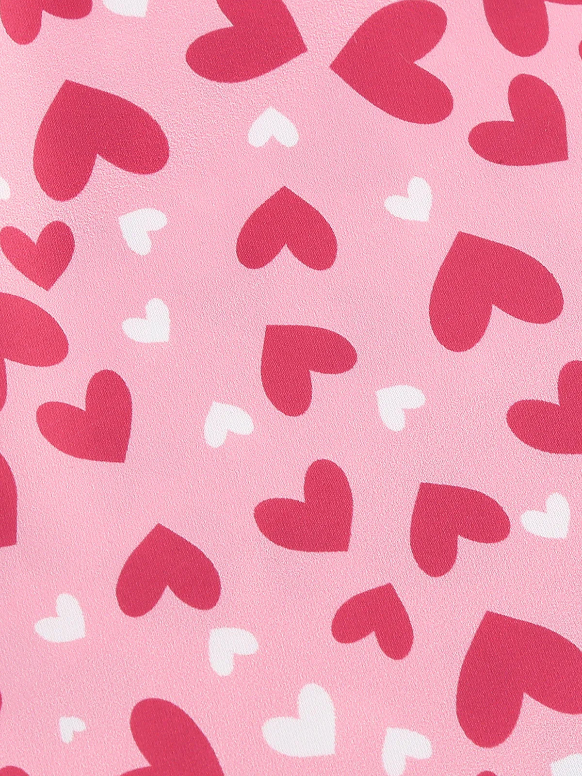 Heart Print Square Neck Fit & Flare Dress