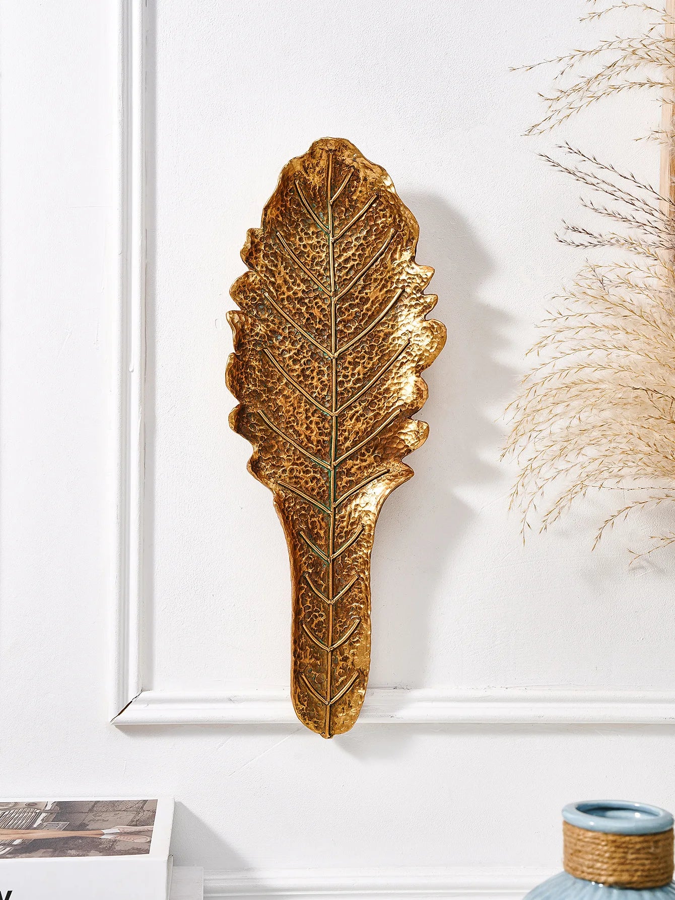 Hollywood Regency Golden Ginkgo Leaf Wall Art