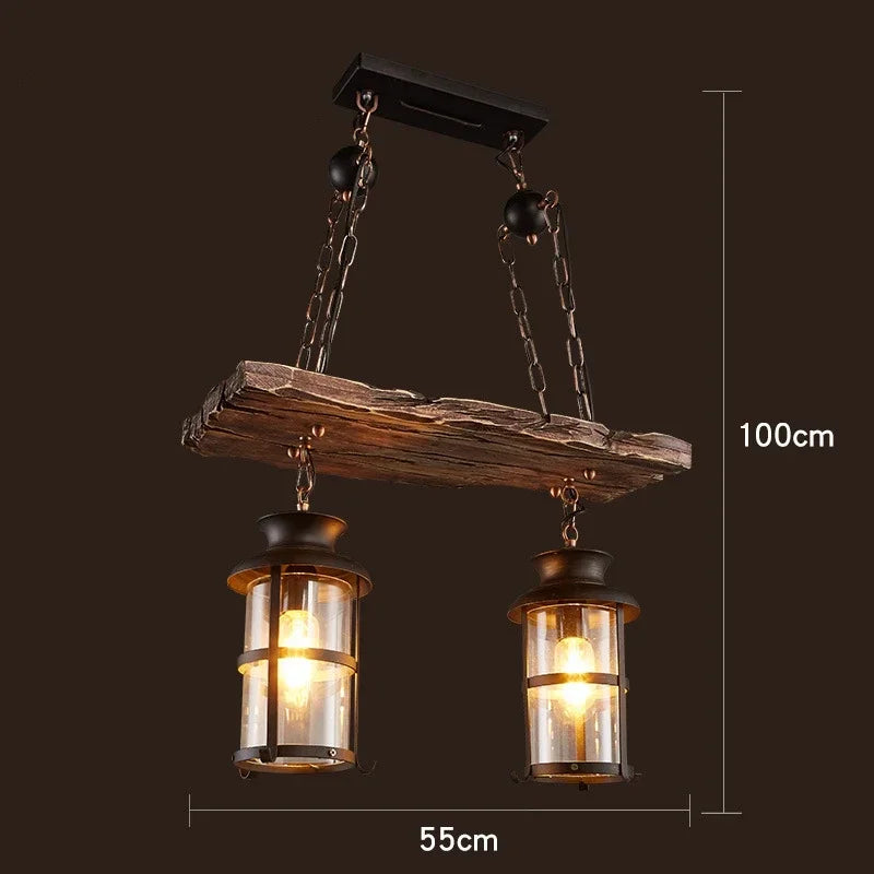 Mid-Century Modern Industrial Pendant Chandelier