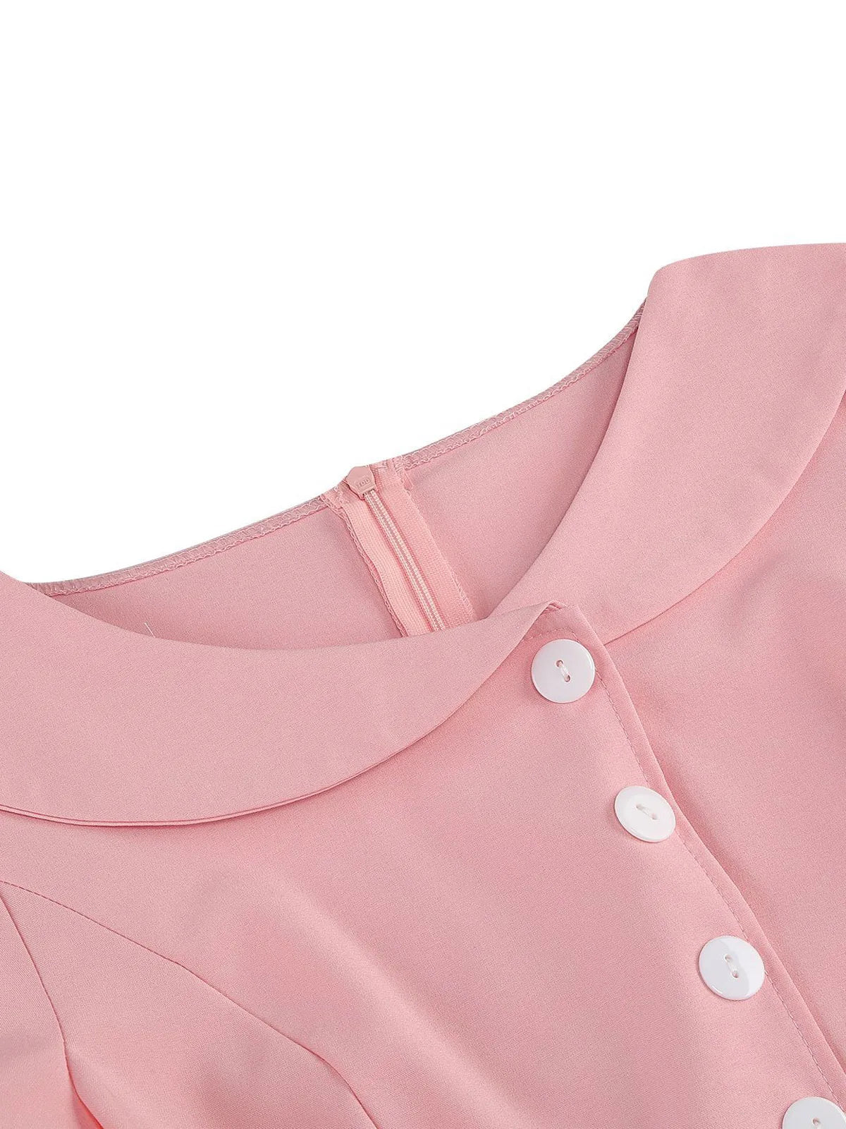 Button Front Fit and Flare Midi Dress