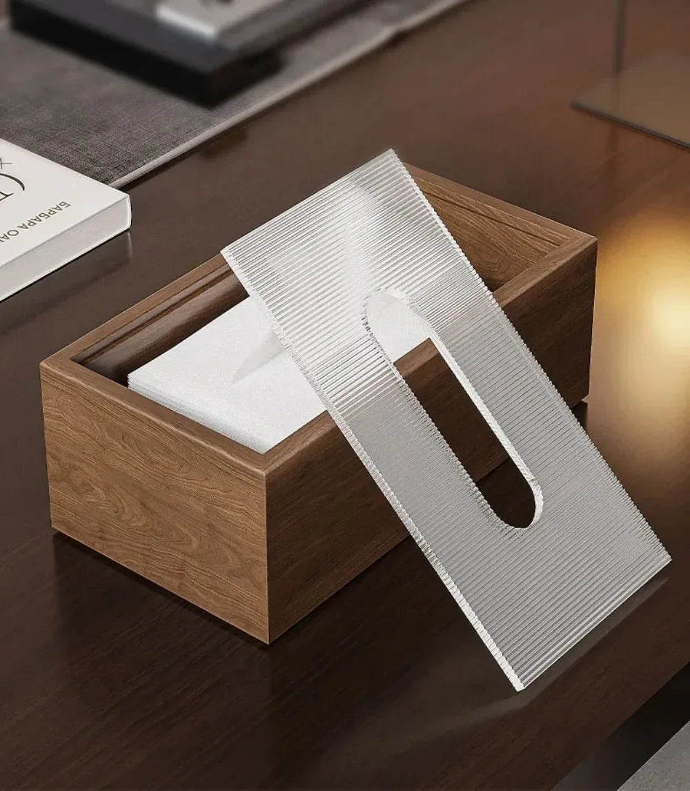 Classic Era Handmade Solid Black Walnut Tissue Box Cover